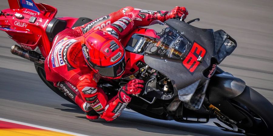 Tes MotoGP Aragon - Pikirnya Sama Saja, Respons Marc Marquez soal Terobosan Francesco Bagnaia yang Diikuti Pembalap VR46