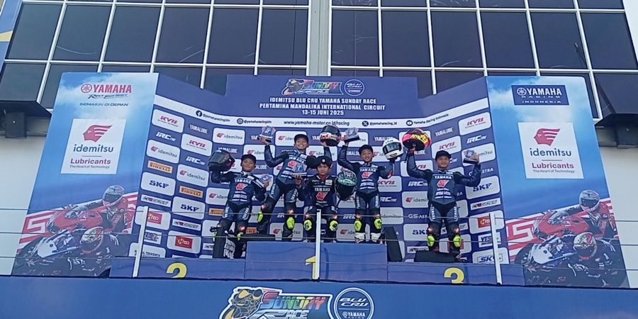Hasil Yamaha Sunday Race 2025 - Calon Penerus Aldi Satya, Pembalap Cilik Yogyakarta Amankan Podium di Race 2 Kelas R15 Junior 