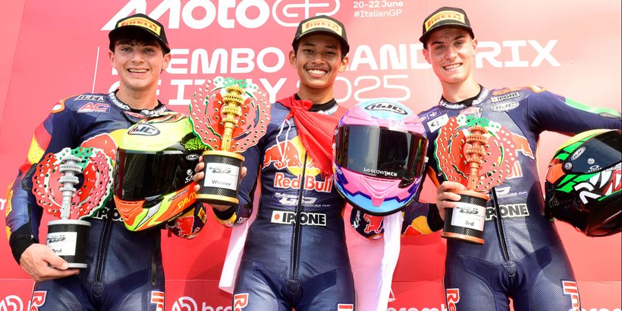 Kabar Pembalap Indonesia pada MotoGP Italia 2025 - Merah Putih Berkibar Lewat Kemenangan Veda Ega Pratama di Race 1 Red Bull Rookies Cup 2025
