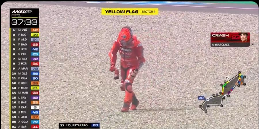 Hasil FP1 MotoGP Belanda 2025 - Marc Marquez bak Bukan Manusia, Kesialan Tak Ada di Kamus Si Alien