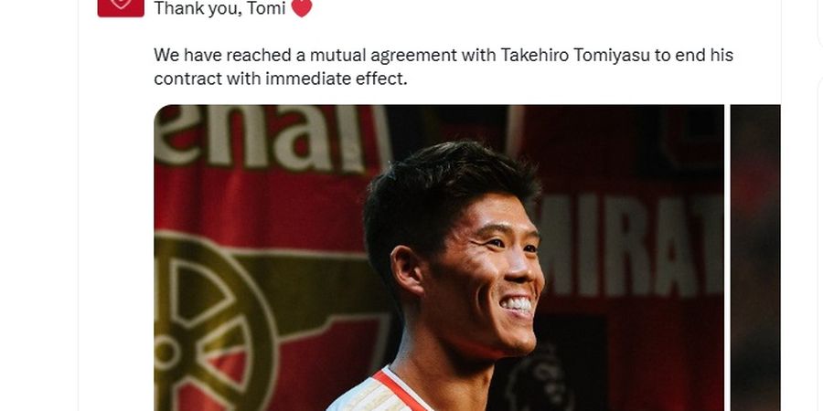 RESMI - Musim Lalu Cuma Main 6 Menit, Bek Timnas Jepang Cerai dari Arsenal Lebih Cepat