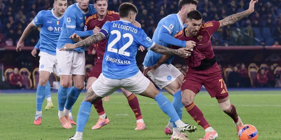 Hasil Liga Italia - Taring AS Roma Tumpul, Derbi del Sole Jadi Milik Napoli