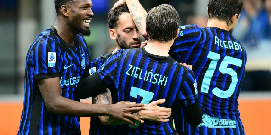 Hasil Liga Italia - Cetak 2 Gol dalam Selang 4 Menit, Inter Milan di Ambang Scudetto ke-21