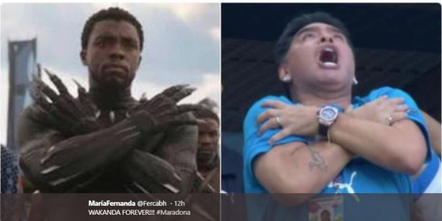 Ngakak, Pulang dari Rumah Sakit, Selebrasi Maradona Saat Melihat Gol Messi Viral jadi Meme