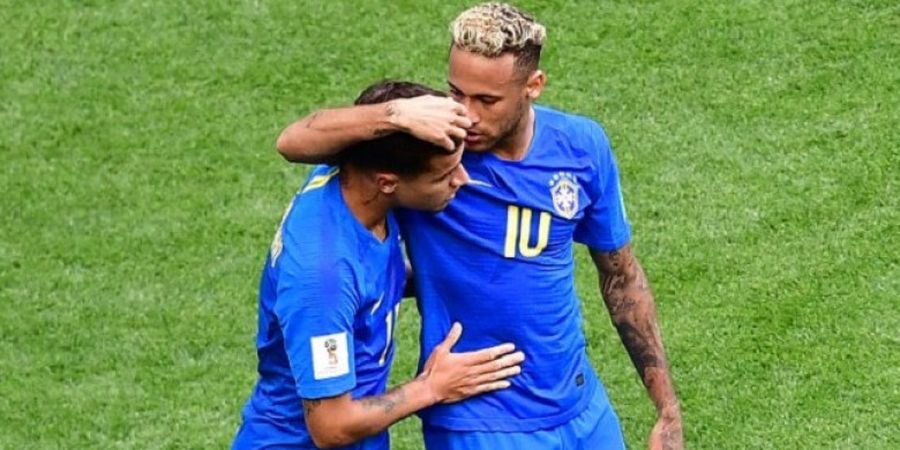 Gol Philippe Coutinho dan Neymar pada Masa Injury Time Menangkan Brasil