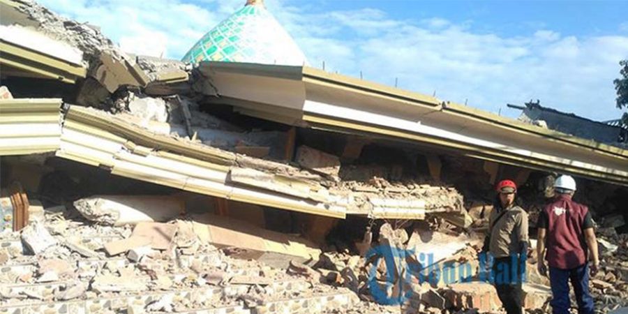 Terkena Gempa, Masjid Tempat Biasa Lalu Muhammad Zohri Shalat Rata dengan Tanah