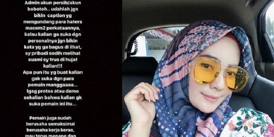 Begini Isi Curhatan Istri Cantik Atep Tentang Performa Suaminya di Persib 