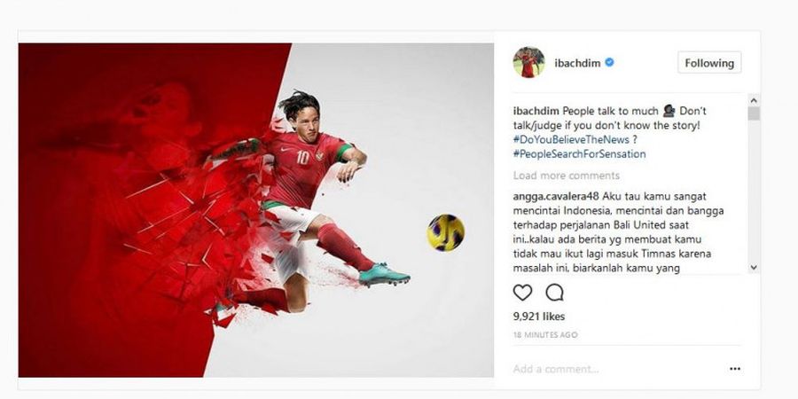 Irfan Bachdim Unggah Foto Berseragam Timnas Indonesia, Netizen Langsung Heboh