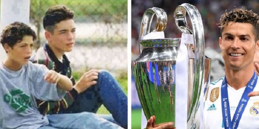 Jadi Juara, Cristiano Ronaldo Tetiba Lari ke Tribun Penonton dan Peluk Seorang Pria dalam Keadaan Tak Berkaus