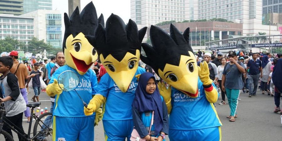 2 Hari Jelang Indonesia Open 2018, Maskot BIO Ramaikan CFD Jakarta