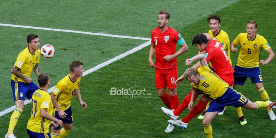 Hasil Babak I Swedia Vs Inggris - Tandukan Harry Maguire Bawa Tim Tiga Singa Unggul