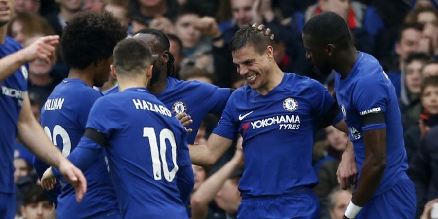 Hasil Babak I Chelsea Vs West Ham United - Gol Tunggal Cesar Azpilicueta Bawa The Blues Ungguli The Hammers 