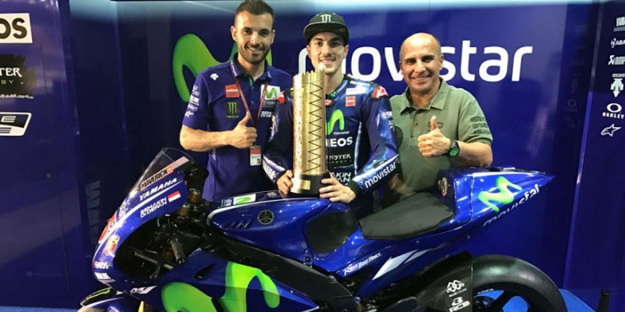 MotoGP Valencia 2017 - Ingin Tiru Johann Zarco, Maverick Vinales Malah Terjatuh di Sesi Pemanasan