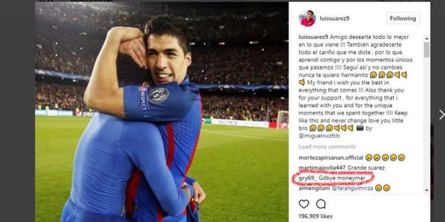 Luis Suarez Ucapkan Selamat Tinggal untuk Neymar, Warganet: Meskipun Patah Hati, Saya akan Tetap Mengikuti Neymar