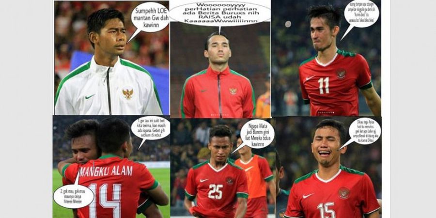 Bikin Ngakak! Inilah Kumpulan Meme Lucu Timnas U-22 Indonesia atas Pernikahan Raisa dan Hamish Daud