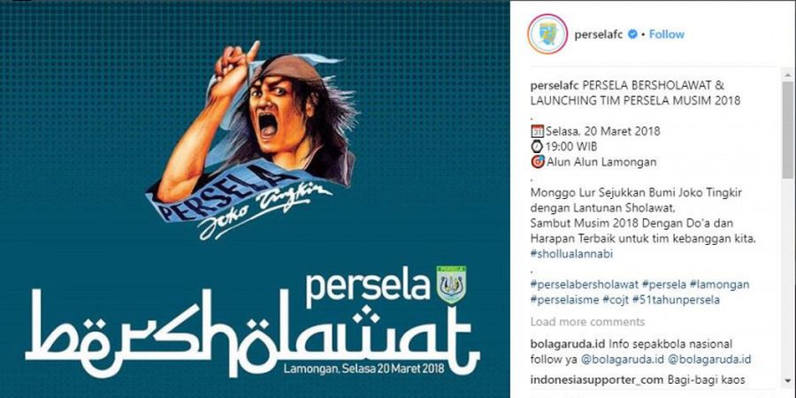 Berselawat di Peluncuran Persela Lamongan