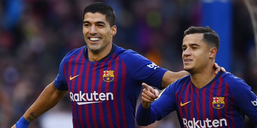 El Clasico - Dominan, Philippe Coutinho dan Luis Suarez Bawa Barcelona Unggul 2 Gol di Babak Pertama