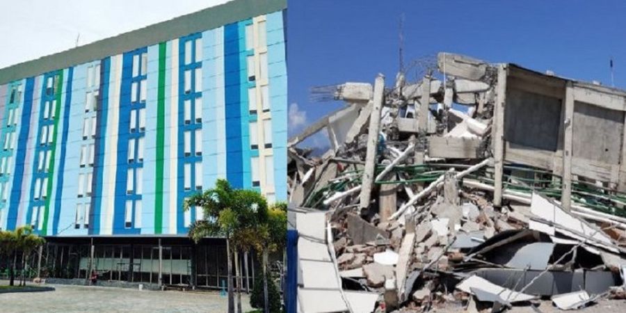 Gempa Palu Mengakibatkan Bangunan Hotel Rata dengan Tanah, 7 Atlet Paralayang yang Terjebak Belum Ditemukan