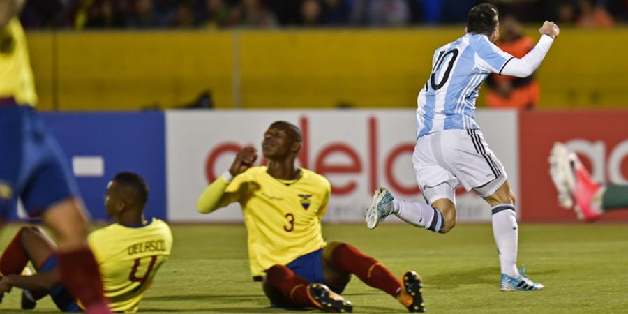 Ekuador Vs Argentina - Sepatu Baru Lionel Messi Akhirnya Beri Hoki