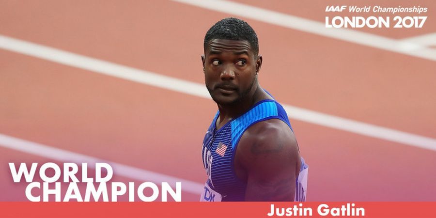 Penantian Panjang Justin Gatlin Kalahkan Usain Bolt di Kejuaraan Dunia Atletik 2017