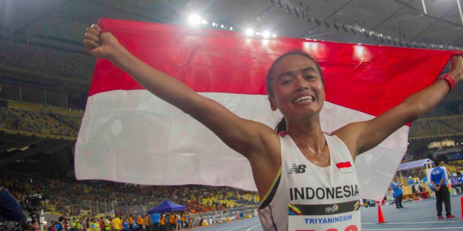 SEA Games 2017 - Indonesia Tambah Medali Emas Cabang Olahraga Atletik Nomor 10.000 Meter yang Disumbang Triyaningsih