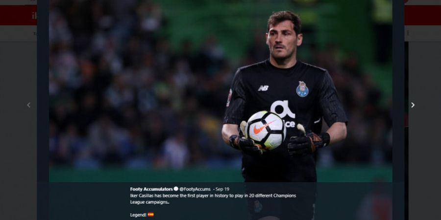 Mohamed Salah Tak Dikartu Merah, Iker Casillas Sebut Liverpool Untung