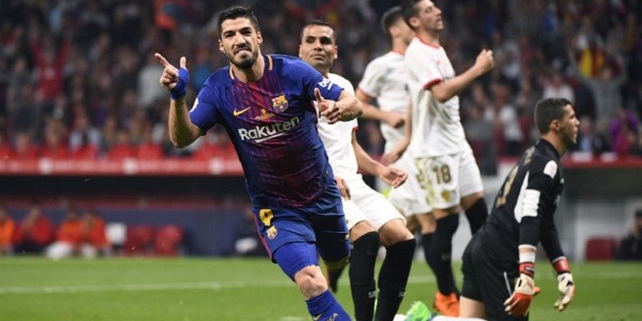 Final Copa del Rey - Luis Suarez dan Lionel Messi Bawa Barcelona Unggul 3-0 atas Sevilla di Babak Pertama 