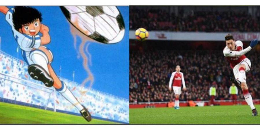 VIDEO - Super! Mesut Oezil Cetak Gol Sekelas Captain Tsubasa dalam Laga Arsenal Vs Newcastle United