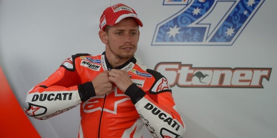 Jadi Pebalap Uji Coba Tim Ducati, Casey Stoner Alami Kecelakaan di Valencia