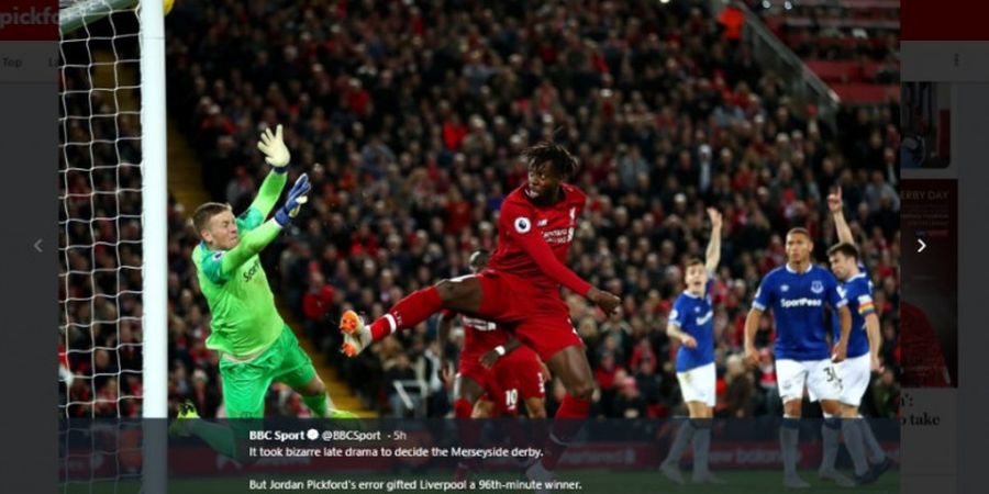 Link Live Streaming RCTI Everton Vs Liverpool - Derbi Penuh Gengsi