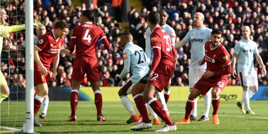 Babak Pertama Liverpool Vs West Ham United - Unggul Berkat Gol Keenam Emre Can Musim Ini