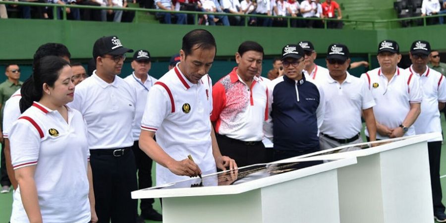 Presiden Jokowi Resmikan Lapangan Tenis GBK