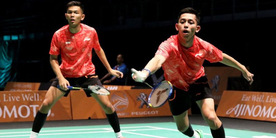 SEA Games 2017 - Alfian Fajar/Muhammad Rian Ardianto Menang, Indonesia Unggul 2-0 Atas Malaysia di Final Beregu Putra