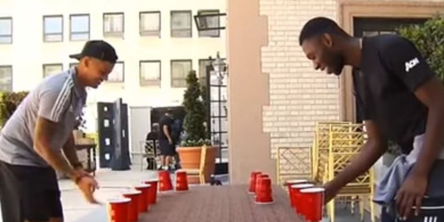 Jenakanya Keempat Penggawa Manchester United Bermain Beer Pong, Ini Videonya