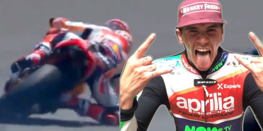 Pakai Sepeda, Pebalap Aprilia Lakukan Penyelamatan yang Lebih Hebat Ketimbang Marquez?