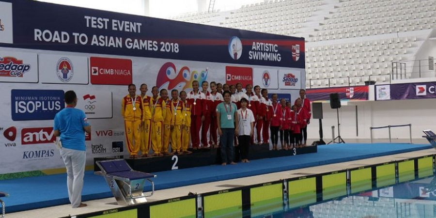 DKI Jakarta Jadi Juara Umum Renang Artistik pada 'Test Event' Asian Games