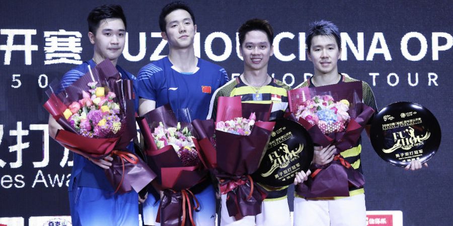 Final Fuzhou China Open 2018 - Marcus/Kevin Akui Sempat Tertekan Saat Hadapi Wakil China