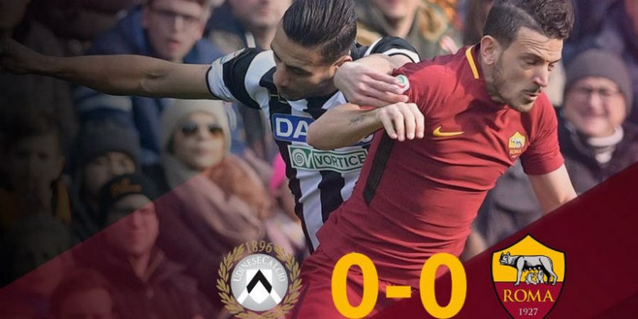 Hasil Babak I - Serangan Mandul, AS Roma Belum Bisa Jebol Gawang Udinese