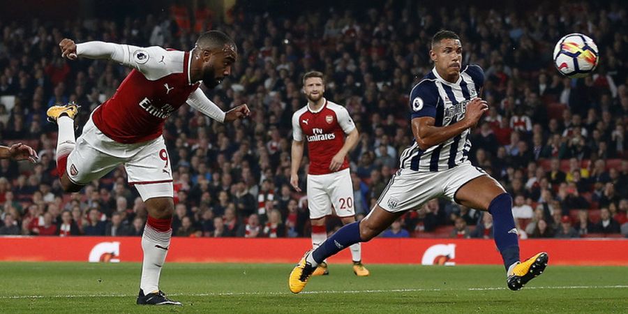 Hasil Babak I - Tandukan Lacazette Bawa Arsenal Ungguli West Brom