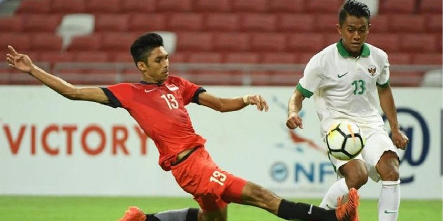 Pemain Timnas U-23 Singapura Terciduk Ikut Selebrasi bersama Para Pemain Timnas U-23 Indonesia