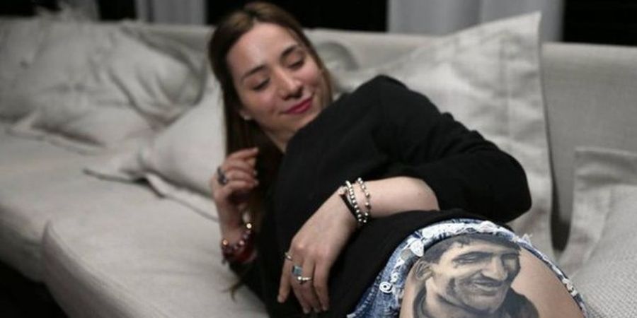Tato Indah Wajah Messi di Paha Wanita Cile