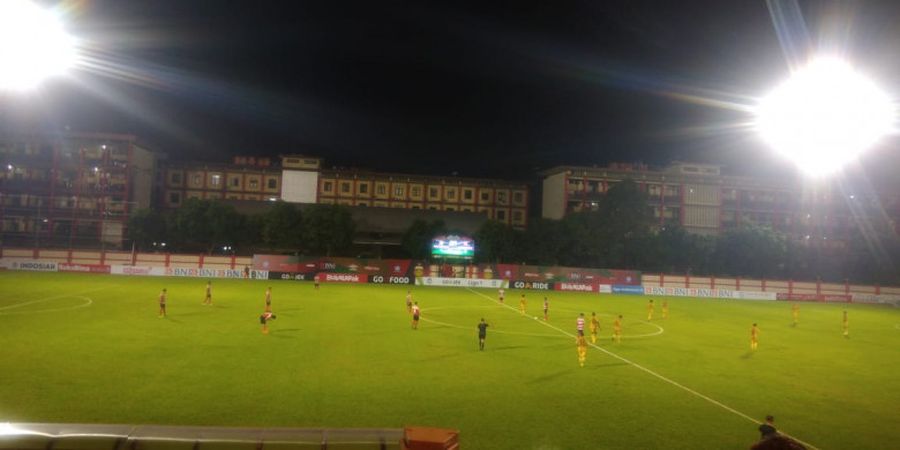 Bhayangkara FC Vs Madura United - Herman Dzumafo Jaga Rekor Tak Terkalahkan The Guardian di PTIK