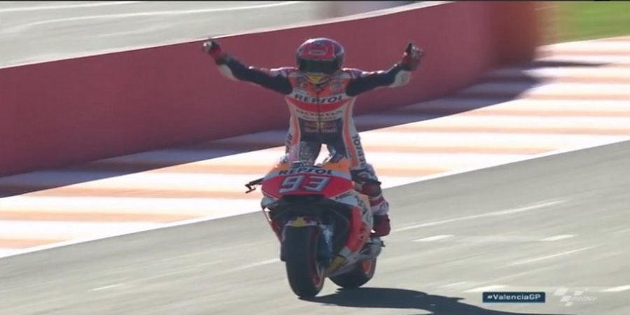 VIDEO - Momen Penyelamatan Fantastis Marc Marquez yang Menjadikannya Juara Dunia MotoGP 2017