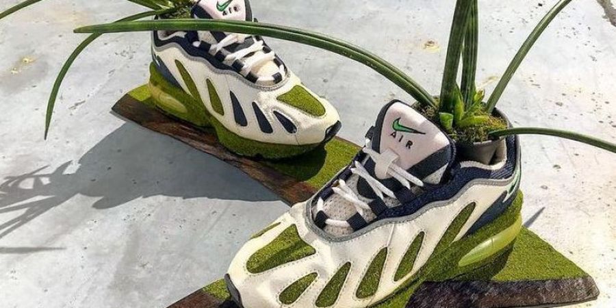 Pria Asal Jepang Ini Kolaborasikan Sneaker Nike dengan Tanaman Hidup