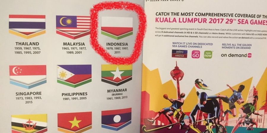 SEA Games 2017 - Malaysia Ungkapkan Maaf Atas Insiden Bendera Terbalik, Tanggapan Warganet Indonesia Ini Luar Biasa