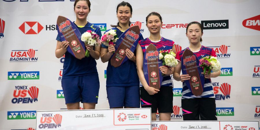 Peringkat Tang Jinhua/Yu Xiaohan Melesat setelah Angkat Trofi Pertama pada US Open 2018