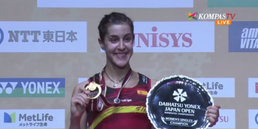 Japan Open 2017 - Tundukkan Juara Bertahan, Carolina Marin Jadi Ratu Jepang Terbuka 2017