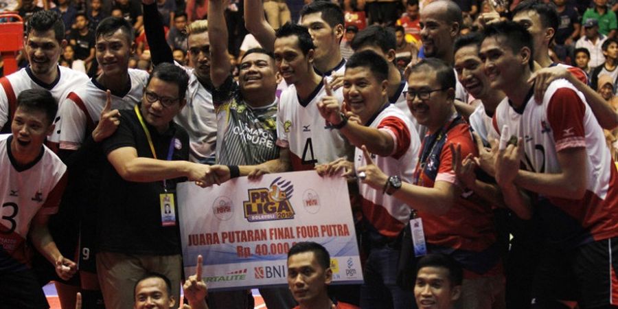 Klasemen Akhir Final Four Proliga 2018 - Surabaya Bhayangkara Samator dan Jakarta Pertamina Energi Mantap di Puncak