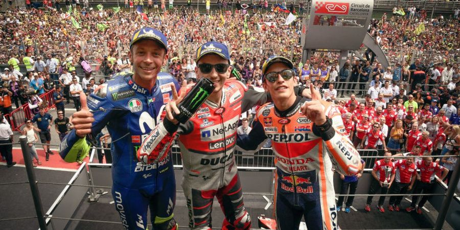 Alasan Mengapa Perayaan Podium MotoGP Catalunya 2018 Berlangsung Tanpa Pesta Sampanye