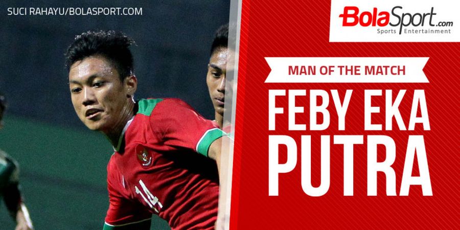 Cetak Tiga Gol, Feby Eka Putra Man of The Match Laga Timnas U-19 Vs Filipina